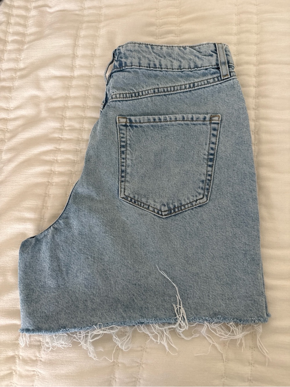 90s fit denim shorts midi